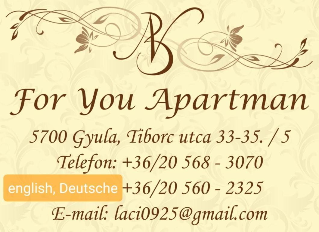 For You Apartman Gyula Exteriör bild